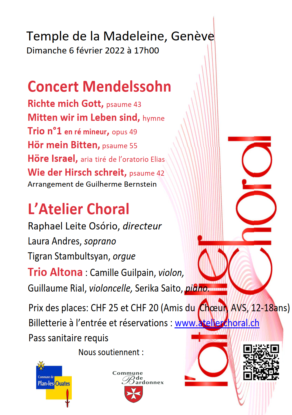 Concert Mendelsson - L'Atelier Choral