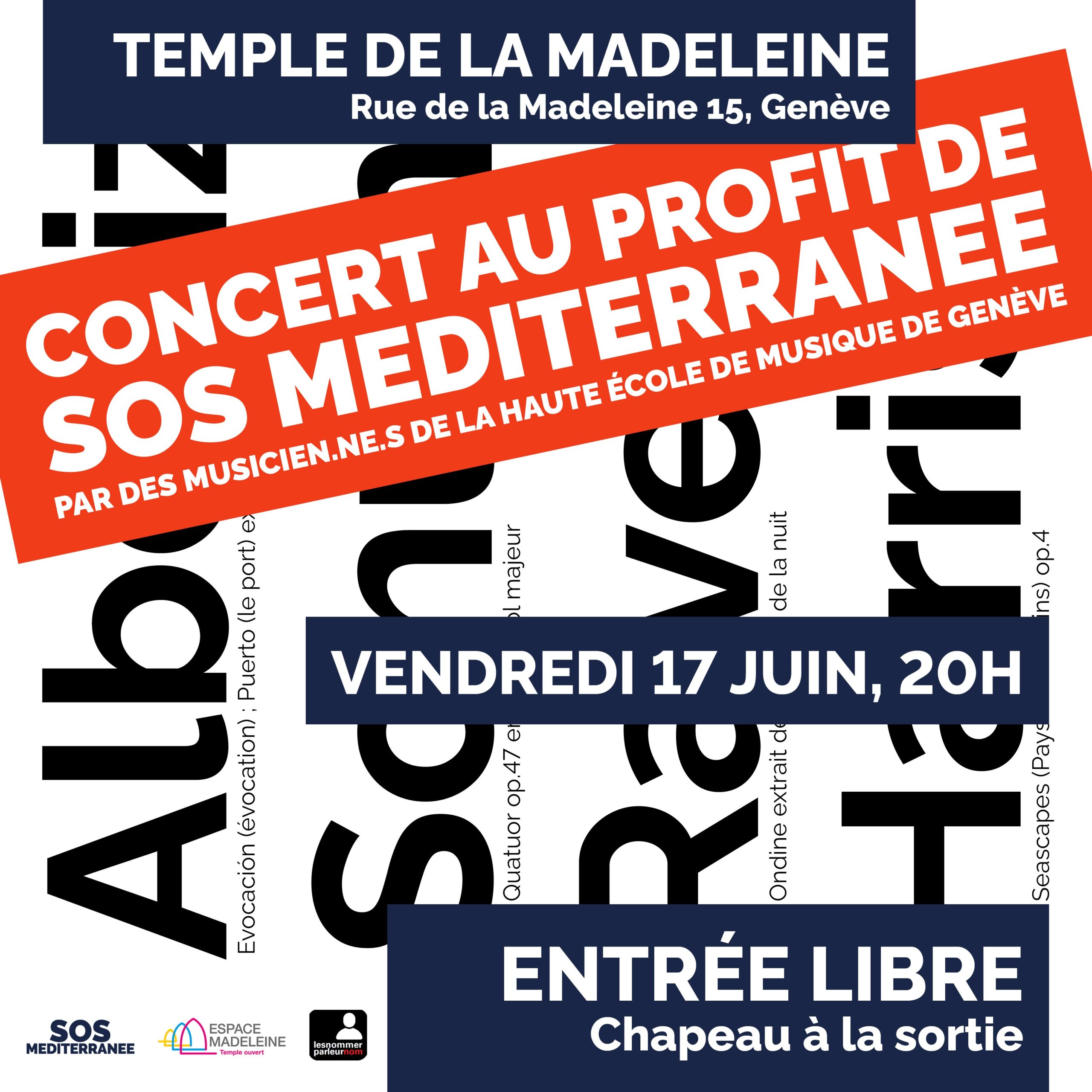 Concert de bienfaisance en faveur de SOS MEDITERRANEE