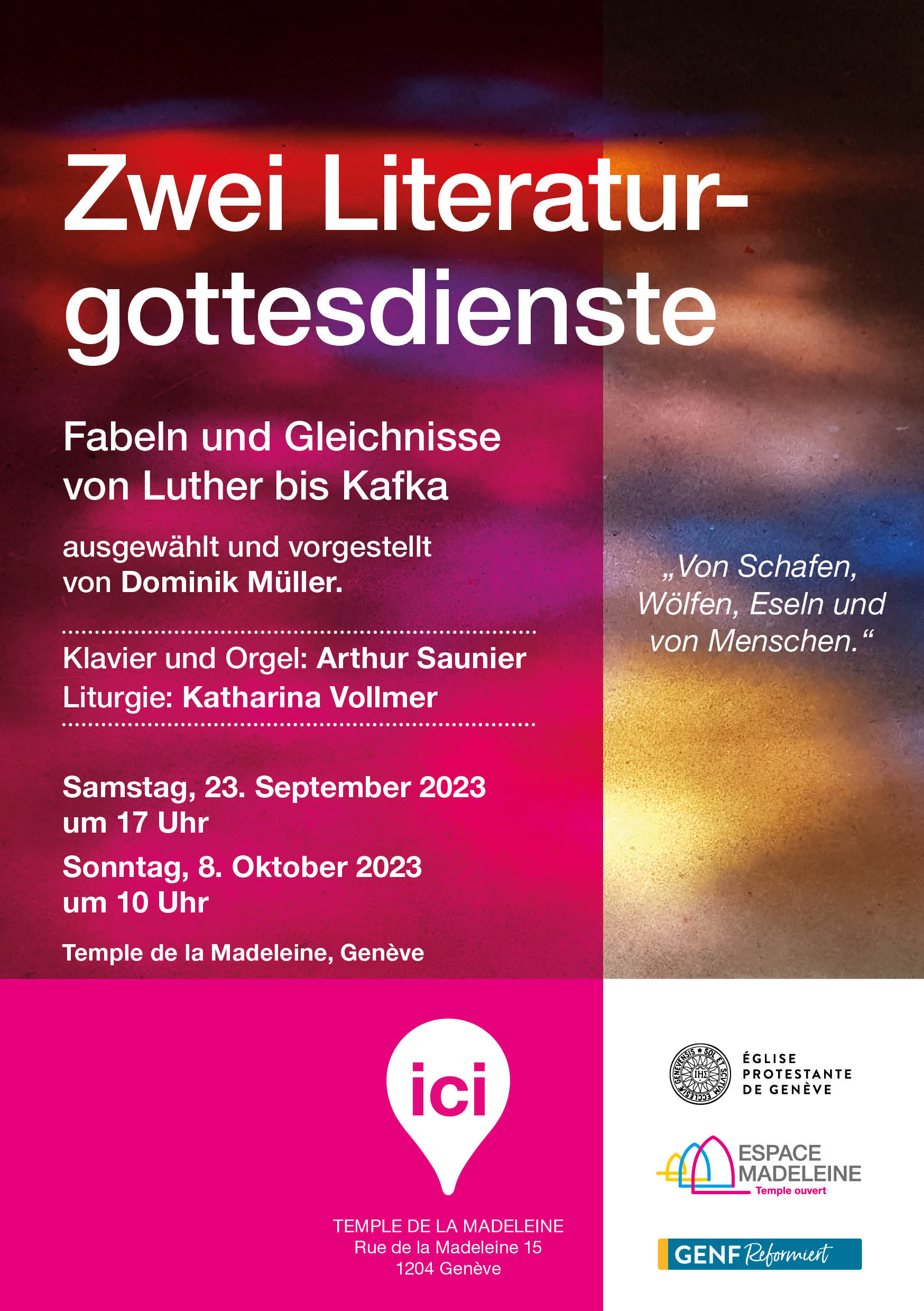 Literatur-Gottesdienst (I) - Fabeln und Gleichnisse von Luther bis Kafka
