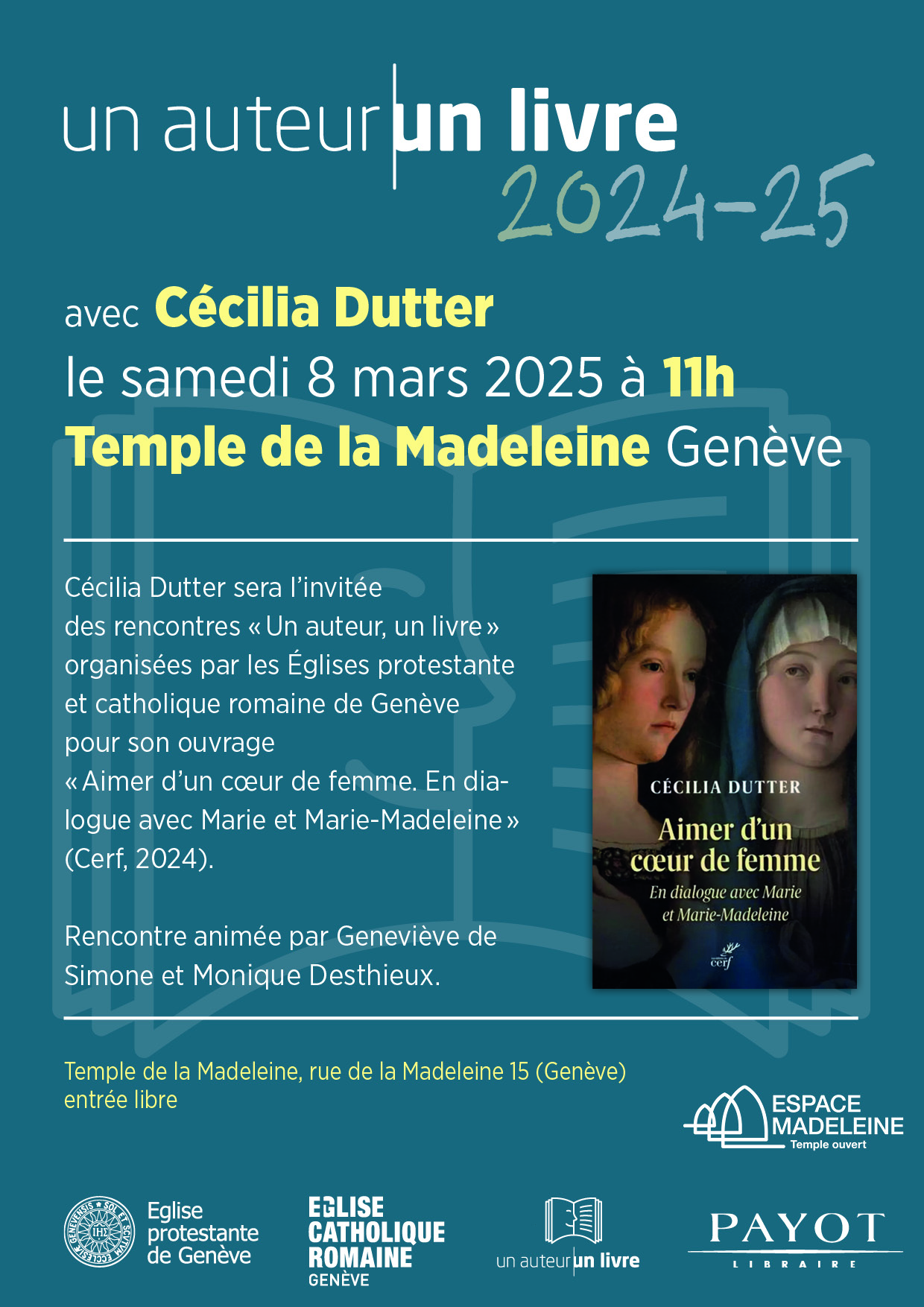 Un auteur / un livre: Cécilia Dutter présente 