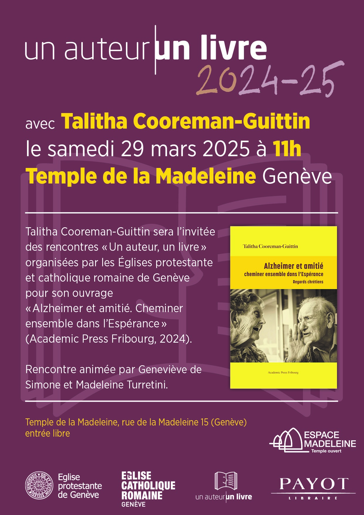 Un auteur / un livre: Talitha Cooreman-Guittin présente 