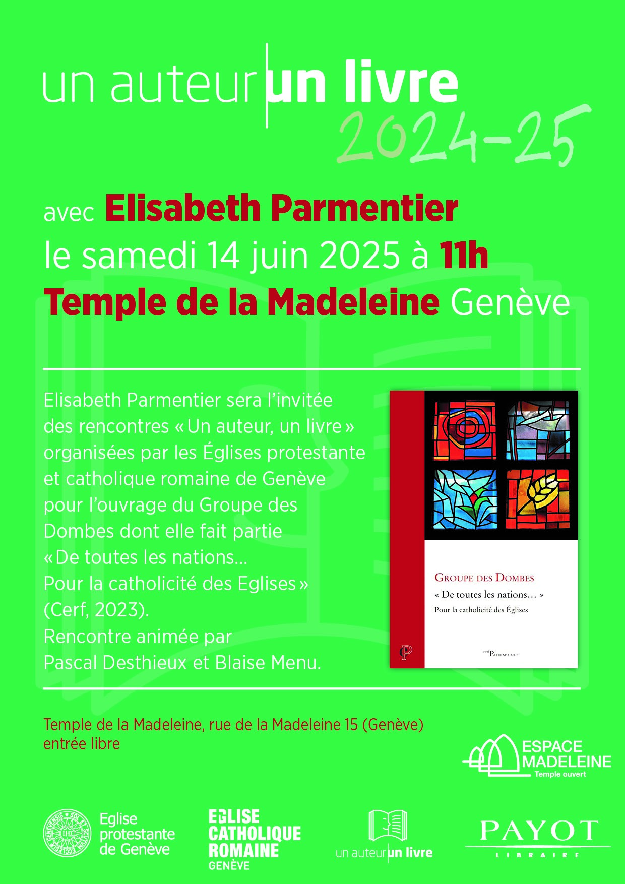 Un auteur / un livre: Elisabeth Parmenier présente 